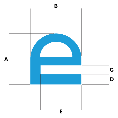 E Shaped Seal with Dimensions