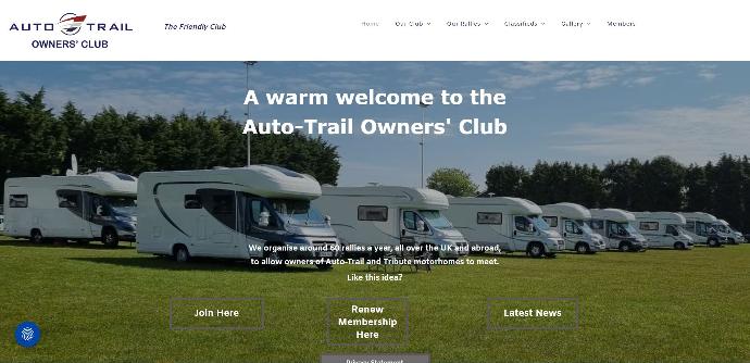 Auto-Trail Owners Club Website Screenshot