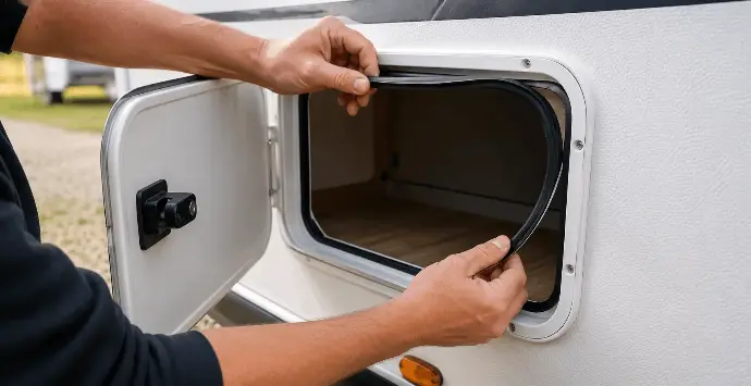Replacing a Locker Seal on a Caravan or Motorhome