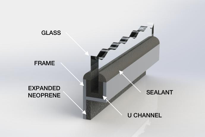 U Channel in Aluminium Frame