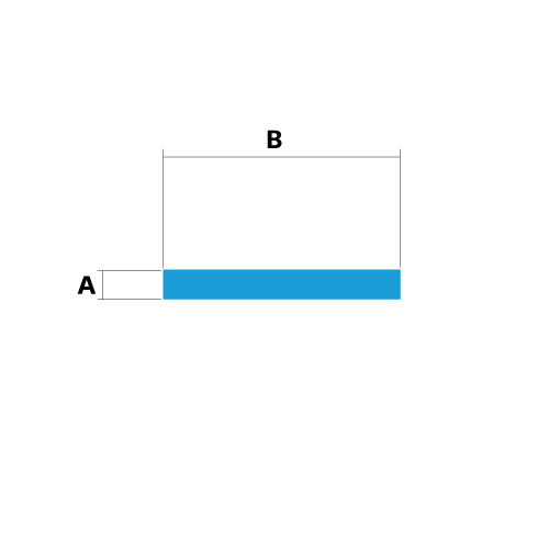 Diagram of Solid Rubber Strip with Dimensions