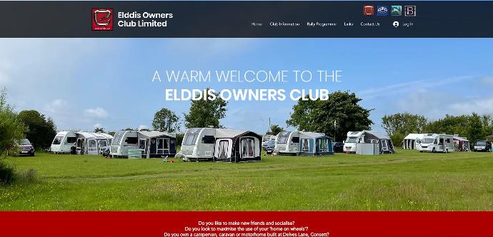 Elddis Owners Club Website Screenshot