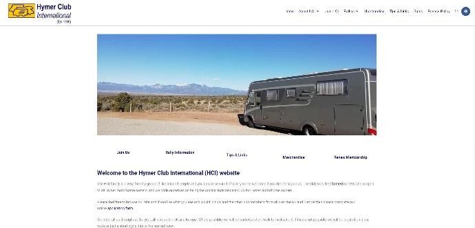 Hymer Club International Website Screenshot