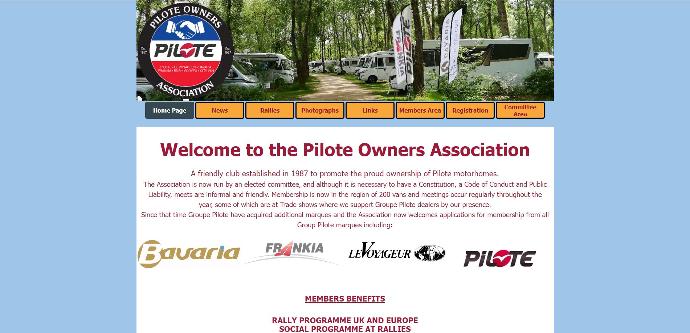 Pilote Owners Association Website Screenshot