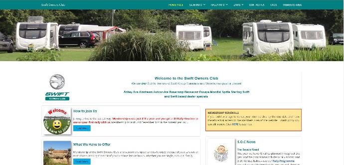 Swift Owners Club Website Screenshot
