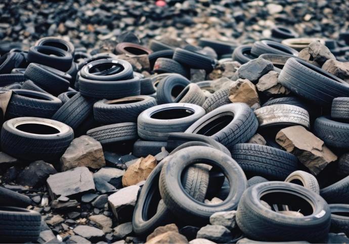 Landfill with Rubber Tyres Landfill with Rubber Tyres