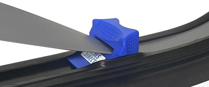 Using a cover strip fitting tool (CST5015) to fit a caravan or motorhome cover insert strip