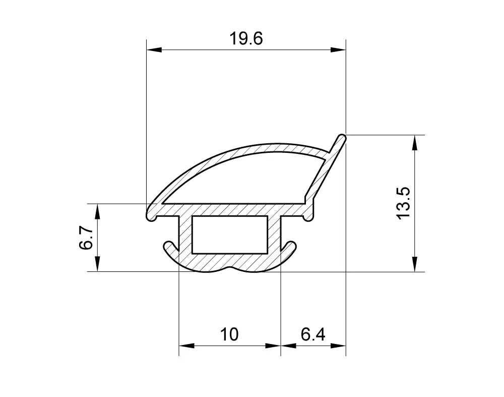 drawing of a caravan locker door seal drawing of a caravan locker door seal