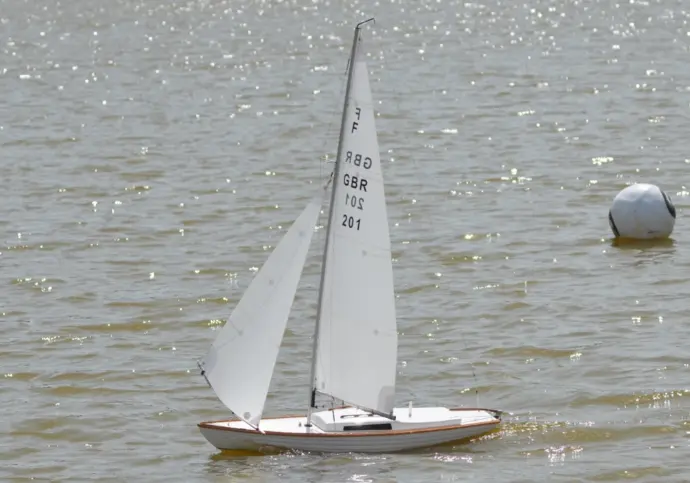 Mini Folkboat on the water Mini Folkboat on the water