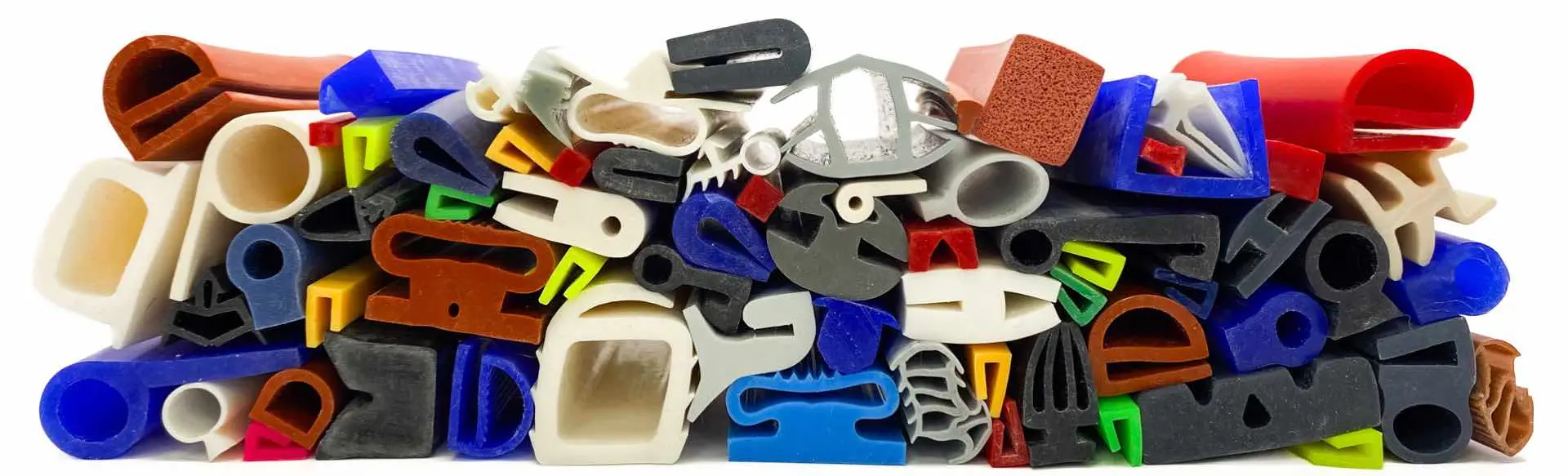 Silicone rubber extrusions in a range of colours Silicone rubber extrusions in a range of colours
