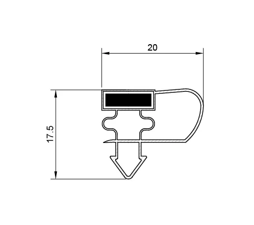 Dart Type Fridge Door Seal