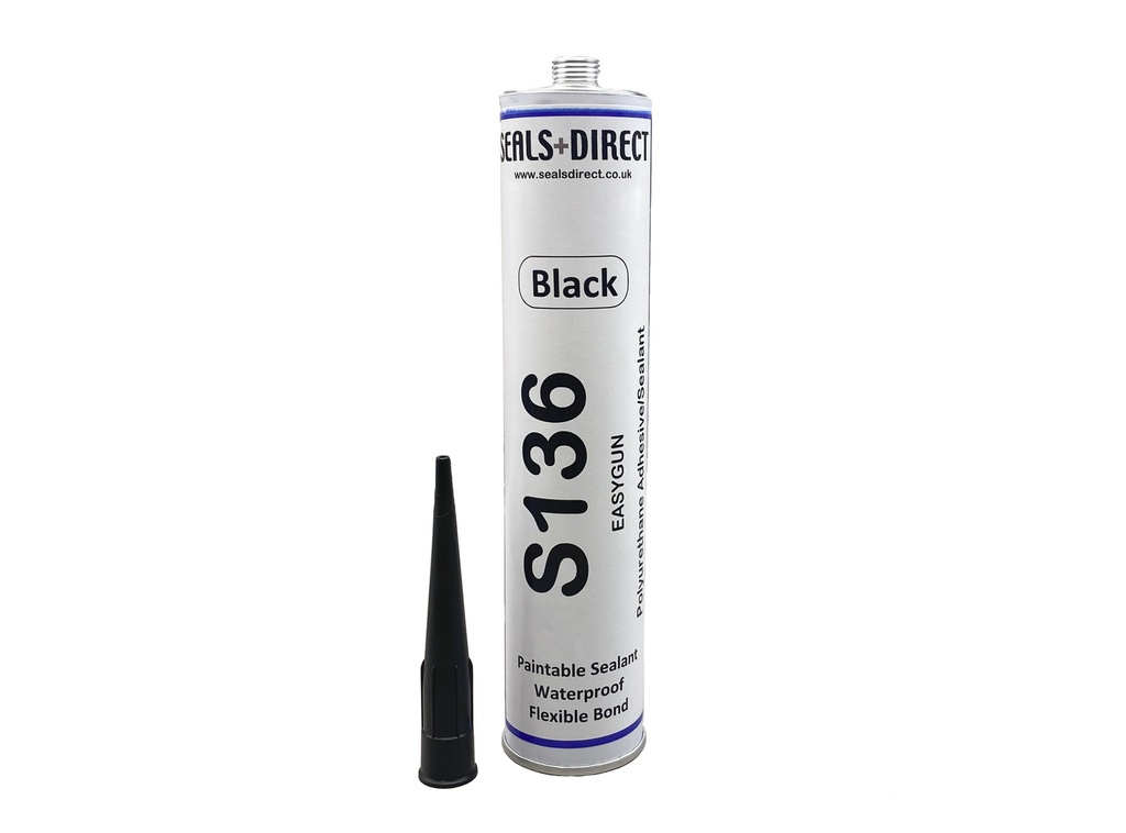 Black Polyurethane Adhesive (310ml) Seals Direct